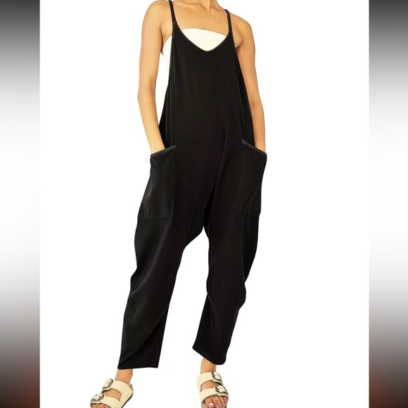 Pink/Orange Women's Loose Cami Jumpsuit
